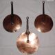Set of 3 copper lids late nineteenth early twentieth century