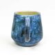 Jacques Blin Mug – Blue glazed earthenware with incised decoration of fantastic animals
