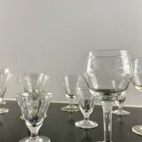 Service de verres ciselés