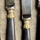 6 Christofle ebony dessert knives