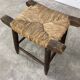 Duo de tabourets 1950 en paille