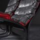 Vintage Siesta armchair and ottoman in black leather with red backrest by Ingmar Relling