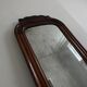 Antique mirror with mahogany frame and silver patinated mirror