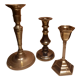 Trio de bougeoirs en bronze