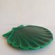 Small vintage old green shell dish