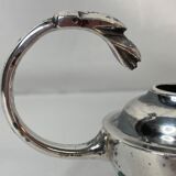Old silver oil lamp with hallmarks from the end of the 19th century