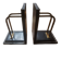 2 modernist leather bookends attributed to Jacques Adnet