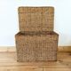 Vintage woven wicker trunk