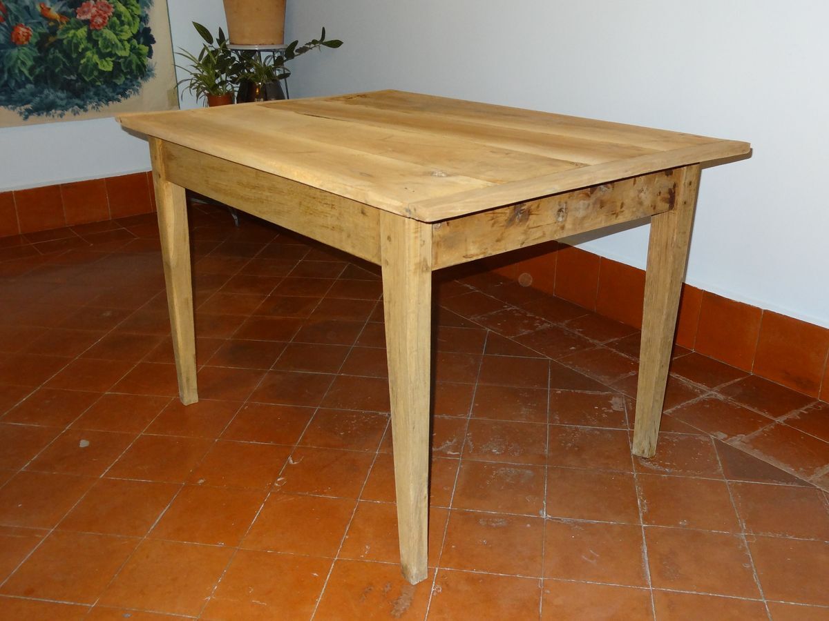 Table de ferme en bois naturel