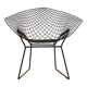 HARRY BERTOIA armchair for KNOLL "Diamond" in black metal. Old edition. Condition of use.