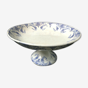 Cup on pedestal Luneville K-G décor China vintage earthenware