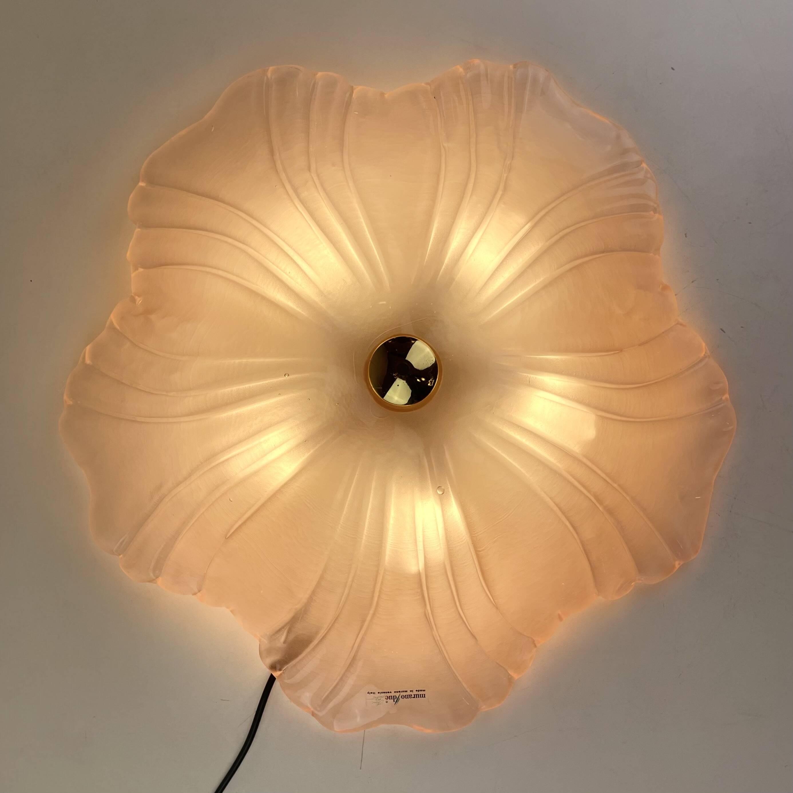 Flower Ceiling Lamp by Murano Due, 1980s