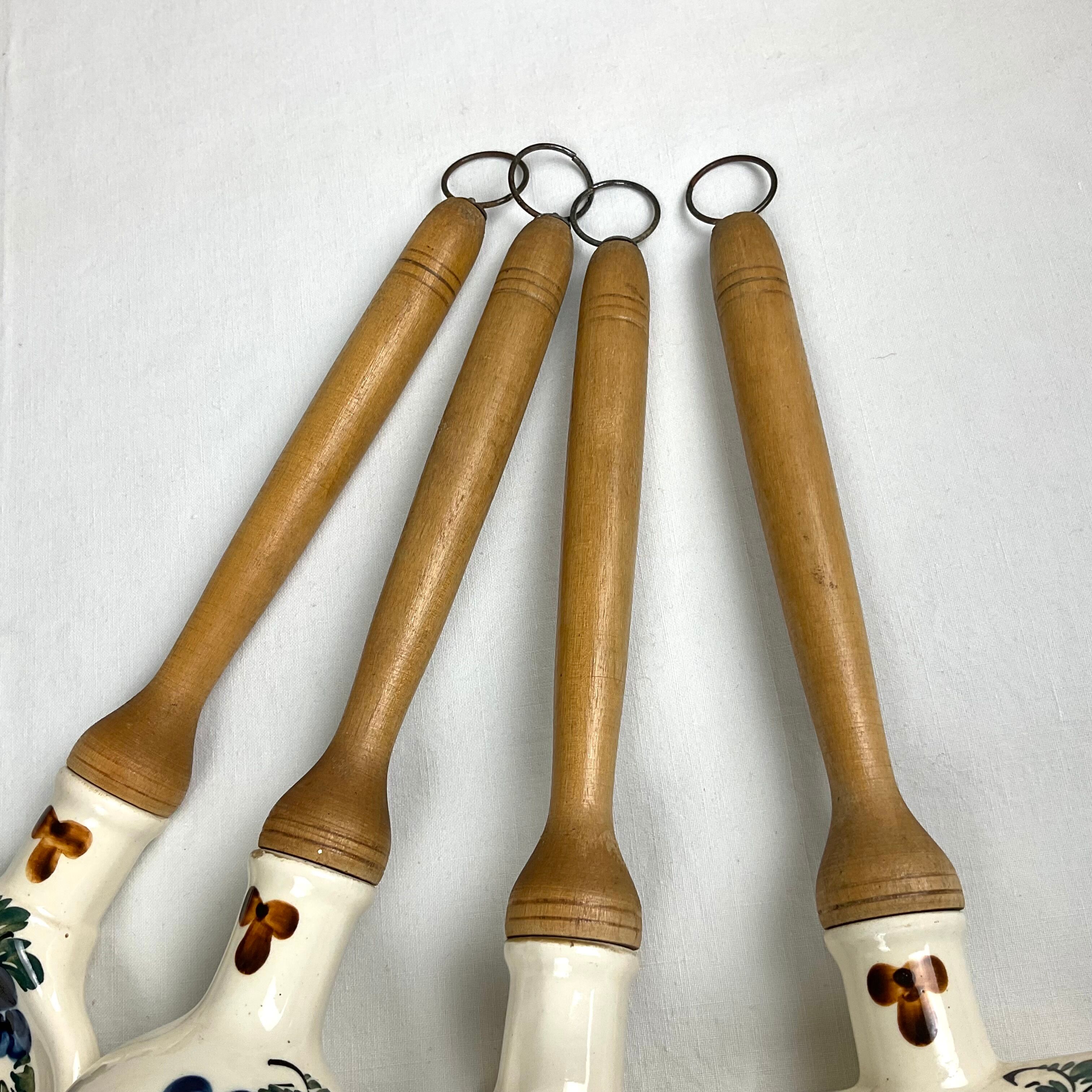 Vintage wood and ceramic kitchen utensils