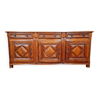 Louis XIV style sideboard in solid oak circa 1900