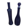 Duo of blue color Klein bottles