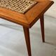 Teak wood coffee table with braided rope, Audoux-Minet 1950