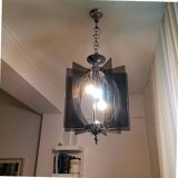 Mid Century Modern chromed chandelier for 3 lights