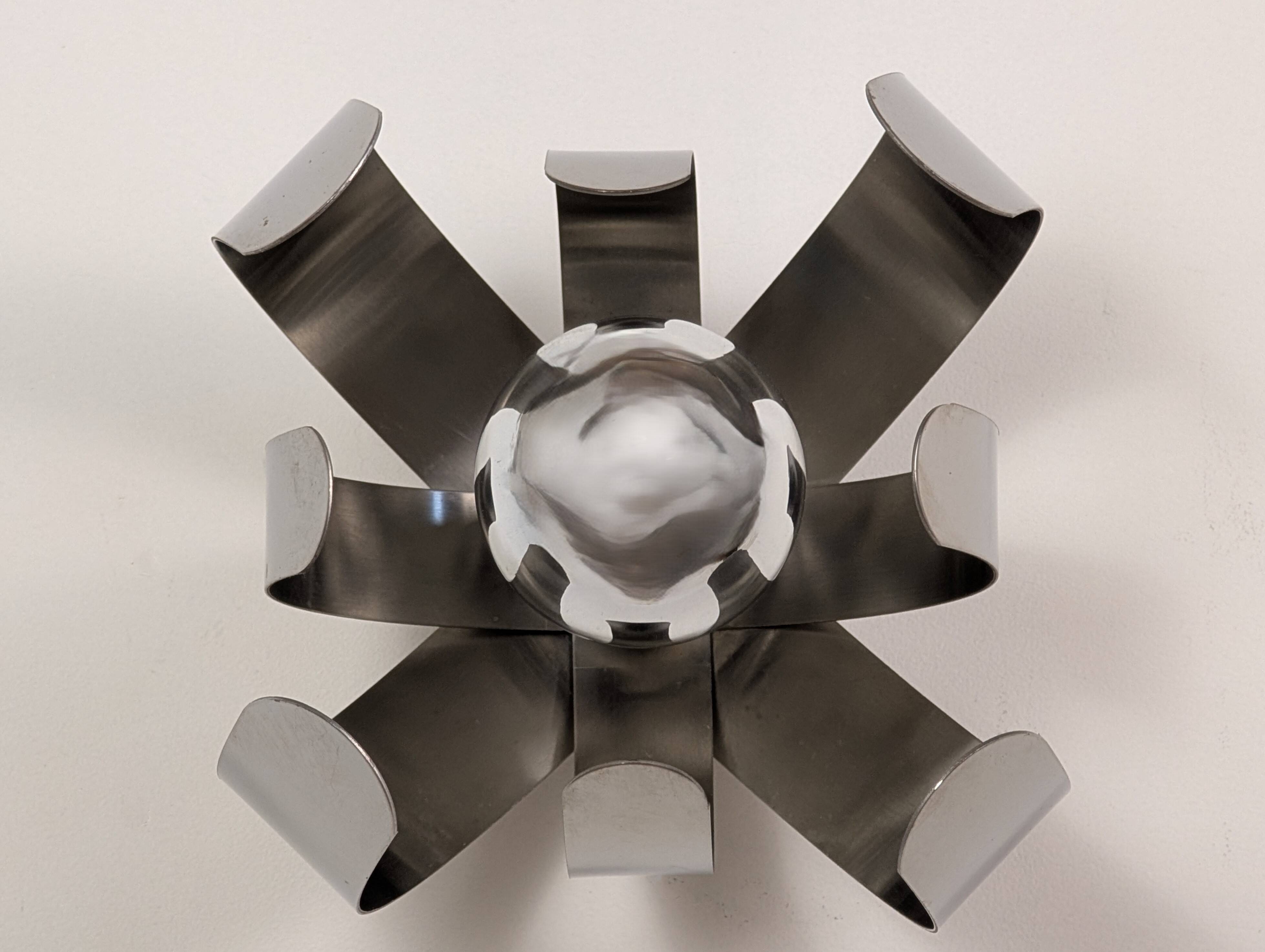 Chrome flower wall light