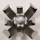 Applique fleur chrome