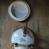 Bonbonnière pedestal table holder rings porcelain limoge