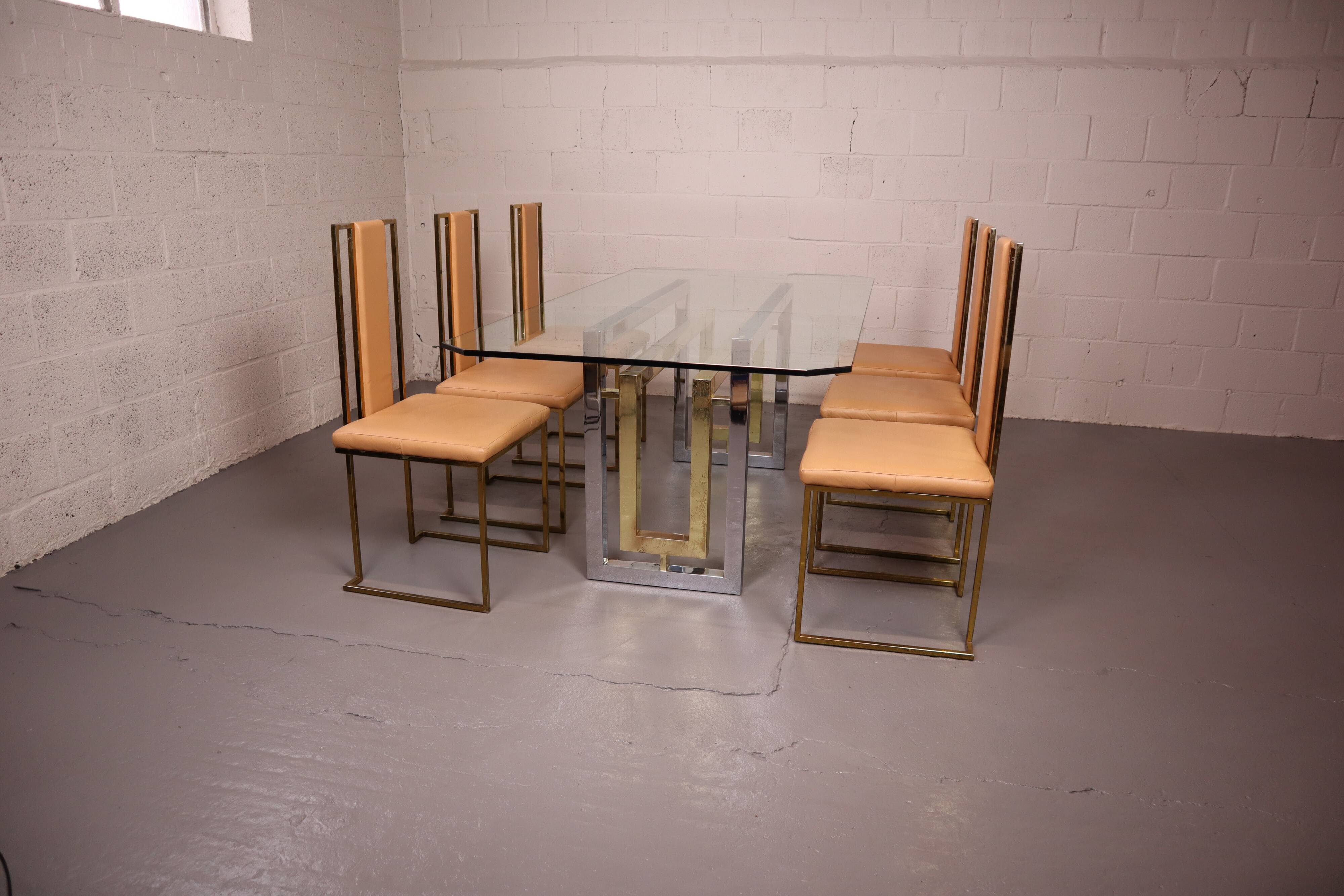 Italian dining room set by Renato Zevi from the 70's