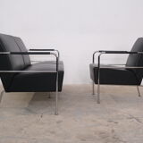 Leather sofa & armchair by Gunilla Allard 1990's