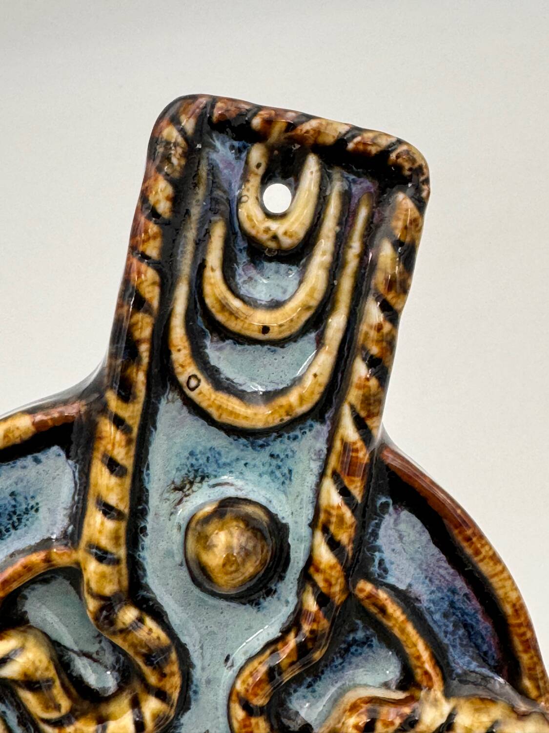 Ceramic glazed wall Celtic cross