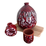 Collection Trio "Rouges de Vallauris" – Marius GIUGE – Design 1960