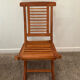 Folding teak children's chair