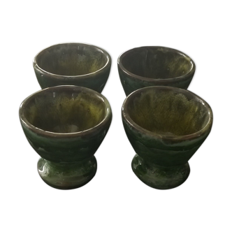 Lot of 4 flamed green cockles