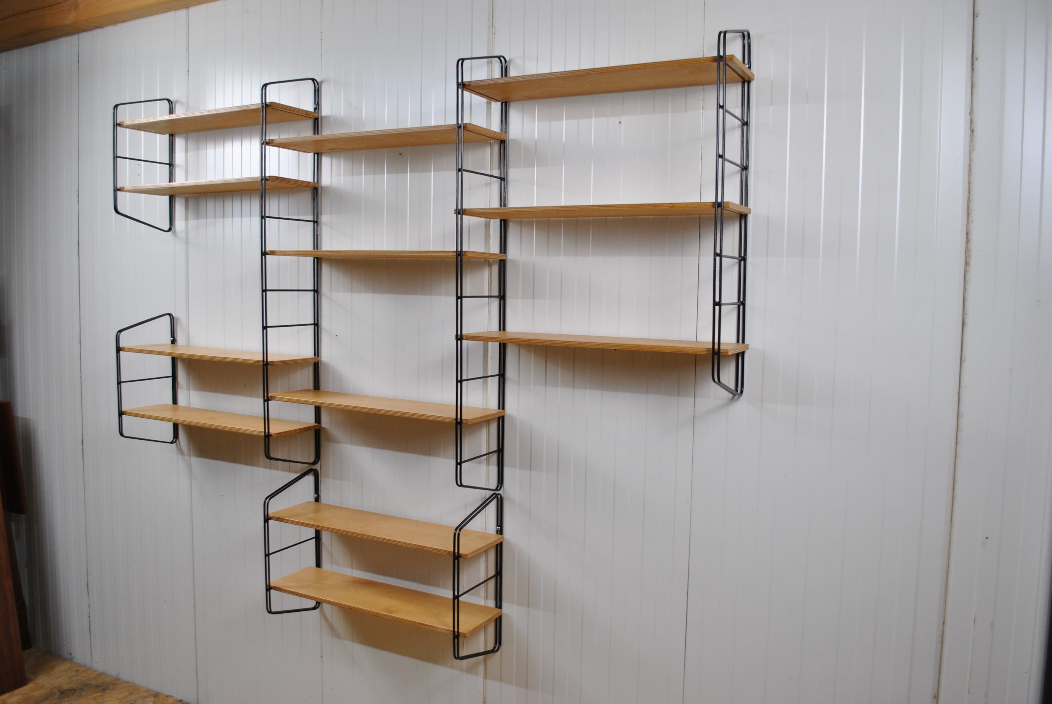 Etagère bibliothèque modulable murale 1970