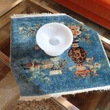 Brushed steel coffee table frame without glass - 1970s