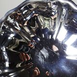 6 vintage bistro-style stainless steel dessert bowls on stands