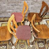 Set of 6 mismatched Baumann style bistro chairs from the 1970s