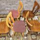 Set of 6 mismatched Baumann style bistro chairs from the 1970s