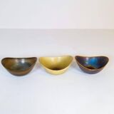 Set of 3 modern mid-century ceramic bowls by Gunnar Nylund Rörstrand, Sweden.