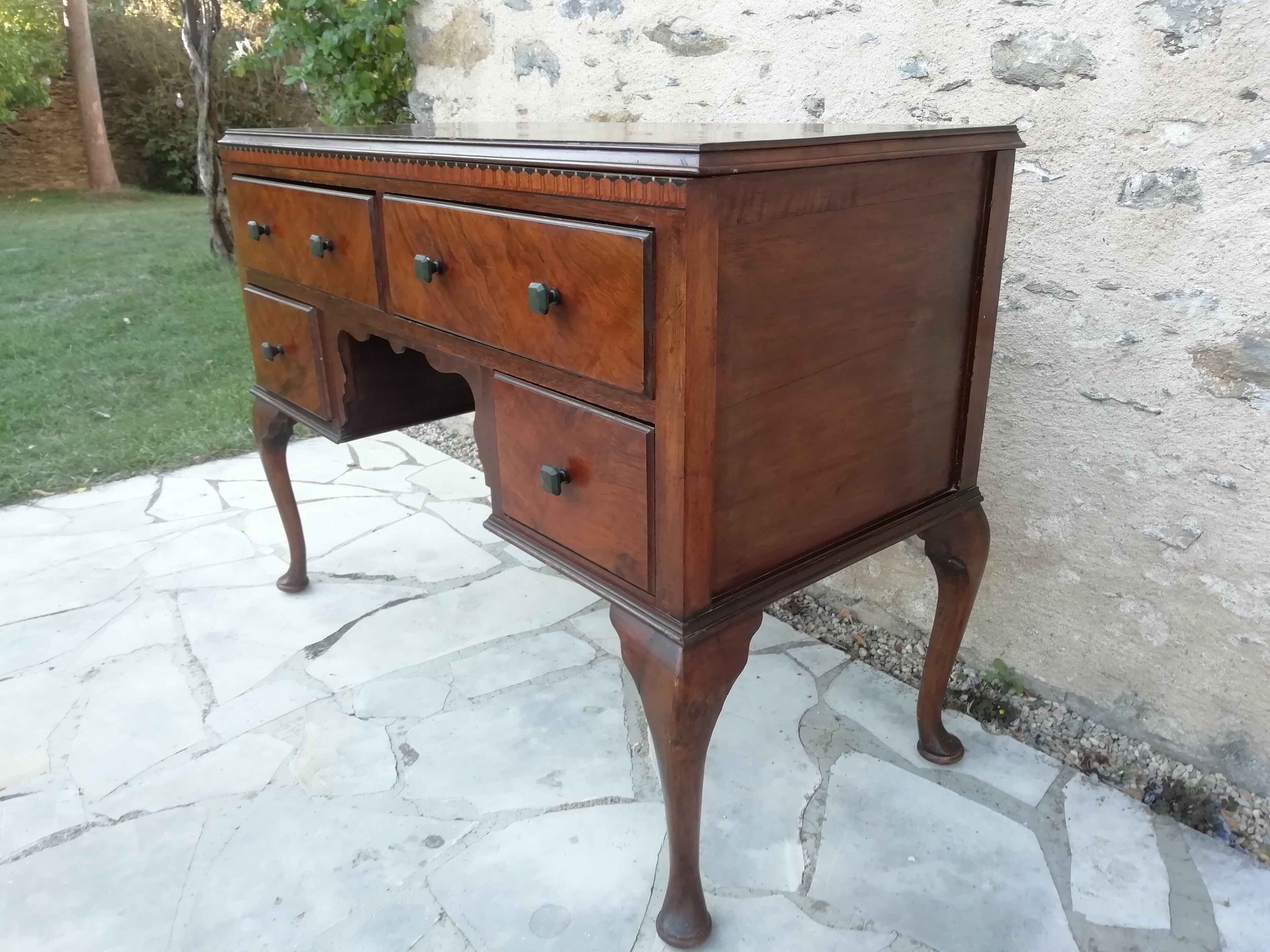 Walnut chippendale desk