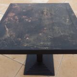 Vintage professional bistro table and its cast iron base