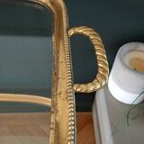 Brass dessert and glass 2 trays