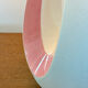 Organic design lamp in white and pink ceramic circa 1950