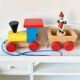 Wooden toy train to pull