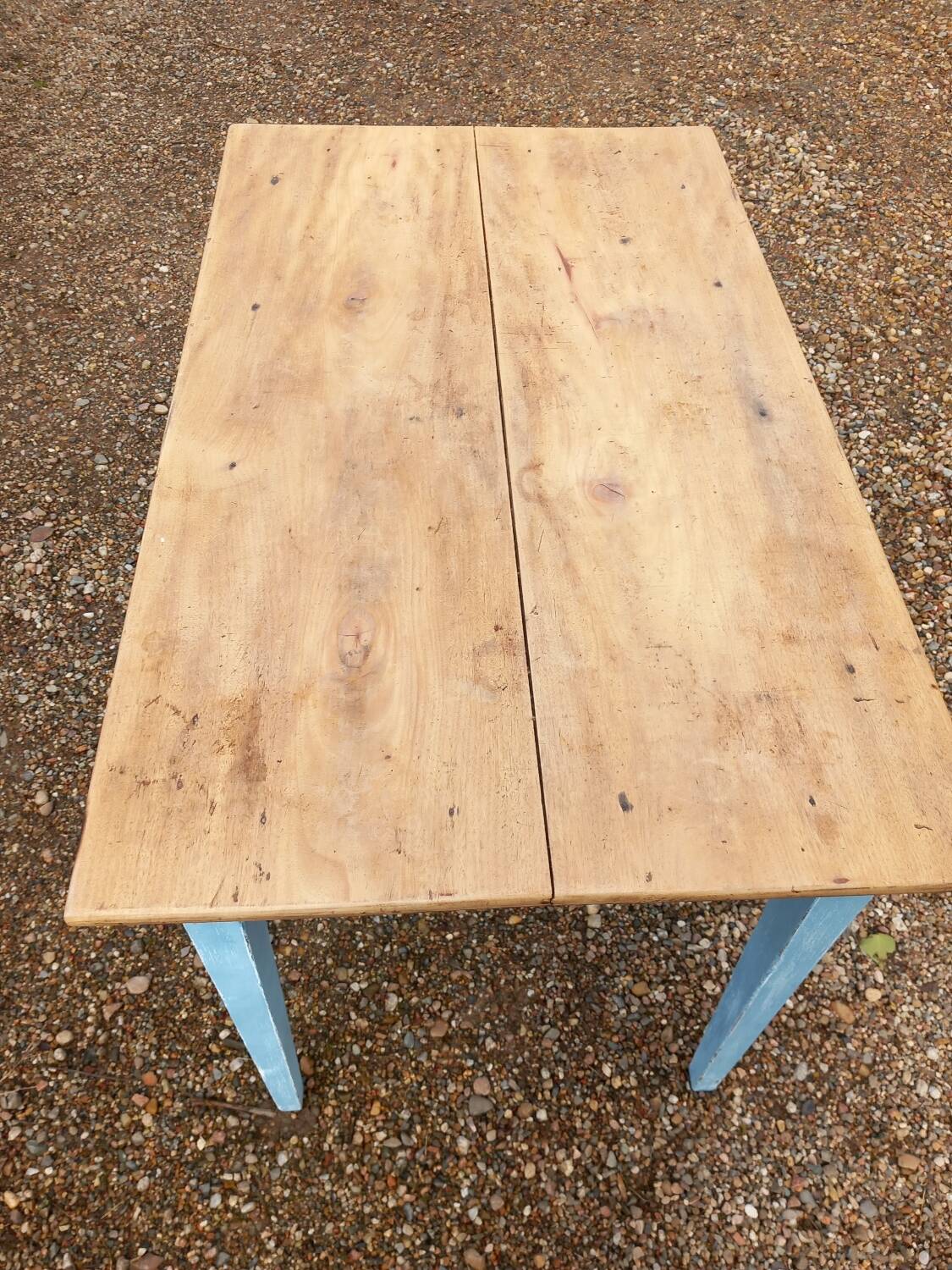 Old antique wooden bistro table