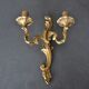 Wall lamp in twisted golden bronze baroque 2 lights