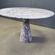 Vintage round marble dining table, 1970s