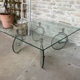 Glass coffee table