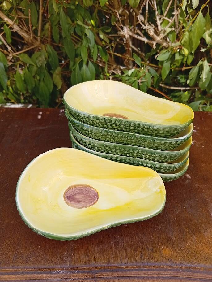 6 avocado bowls earthenware