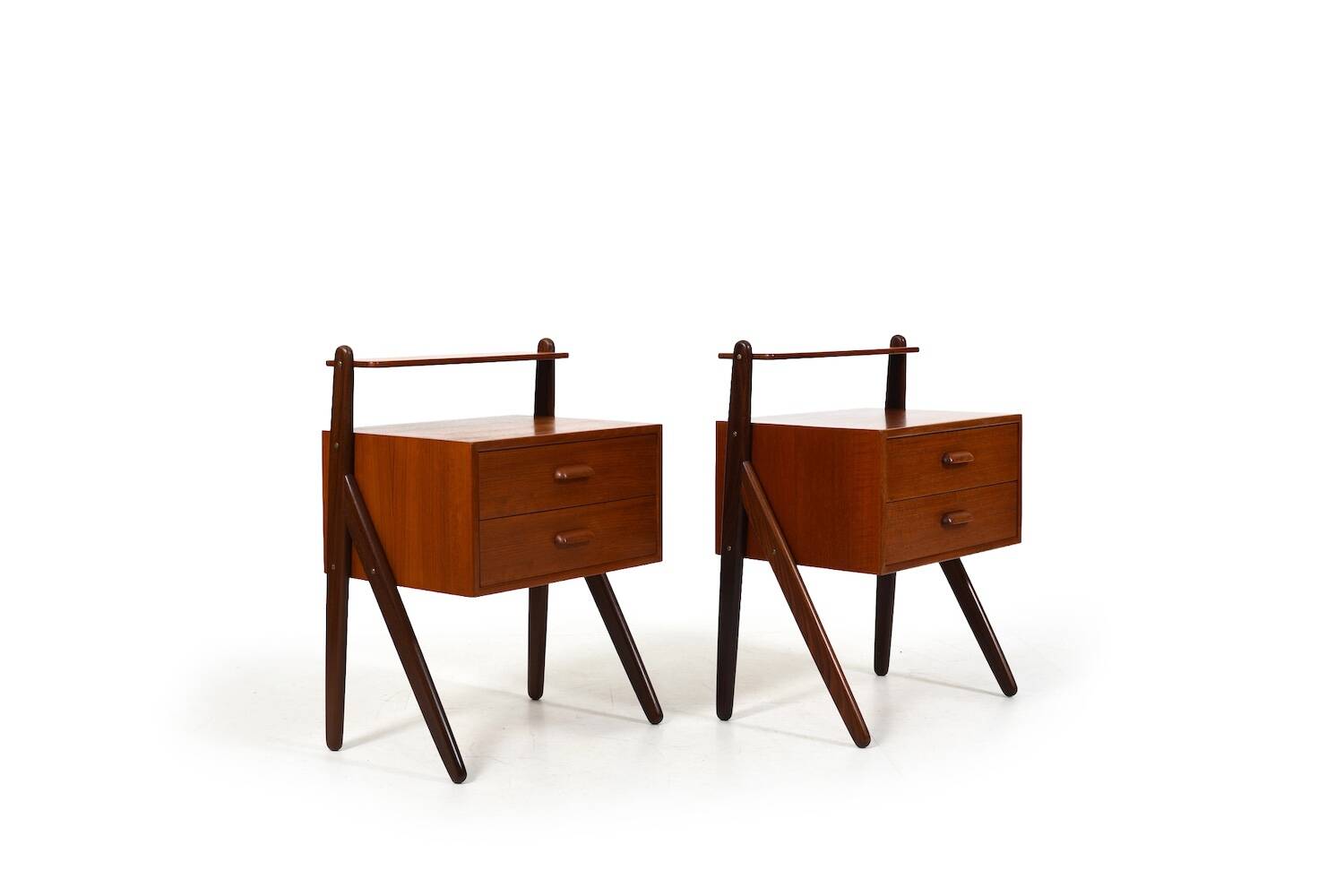 Pair of Teak Nightstands by Sigfred Omann for Ølholm 1960s