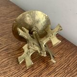 Brutalist bronze candleholder, 1970s