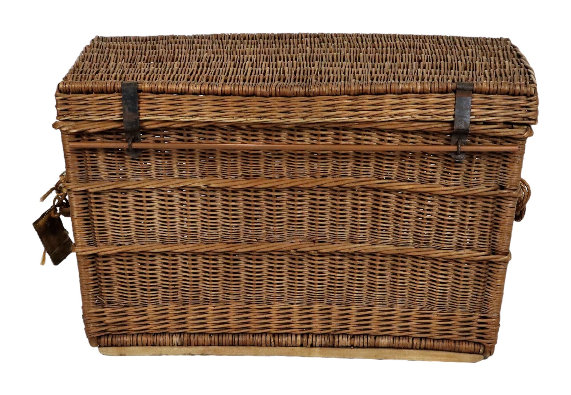 French wicker trunk