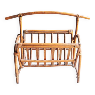 Old bamboo magazine rack